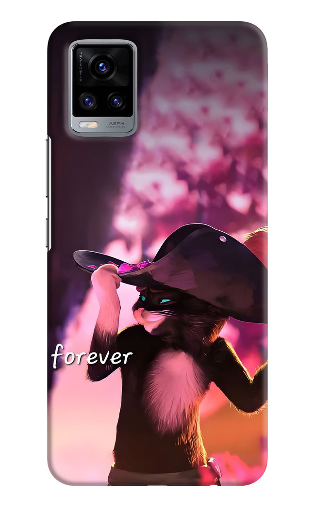 Forever Cat Vivo V20 Hard Case Back Cover by Casekaro