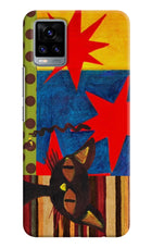 Pop Cat Vivo V20 Hard Case Back Cover by Casekaro