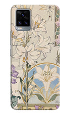 White Lily Vivo V20 Hard Case Back Cover by Casekaro