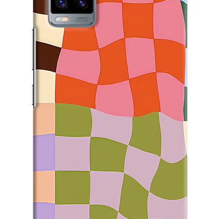 Wavy Grid Vivo V20 Hard Case Back Cover by Casekaro