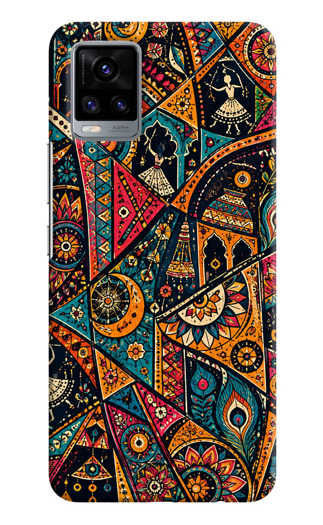 Folk Print Vivo V20 Back Cover