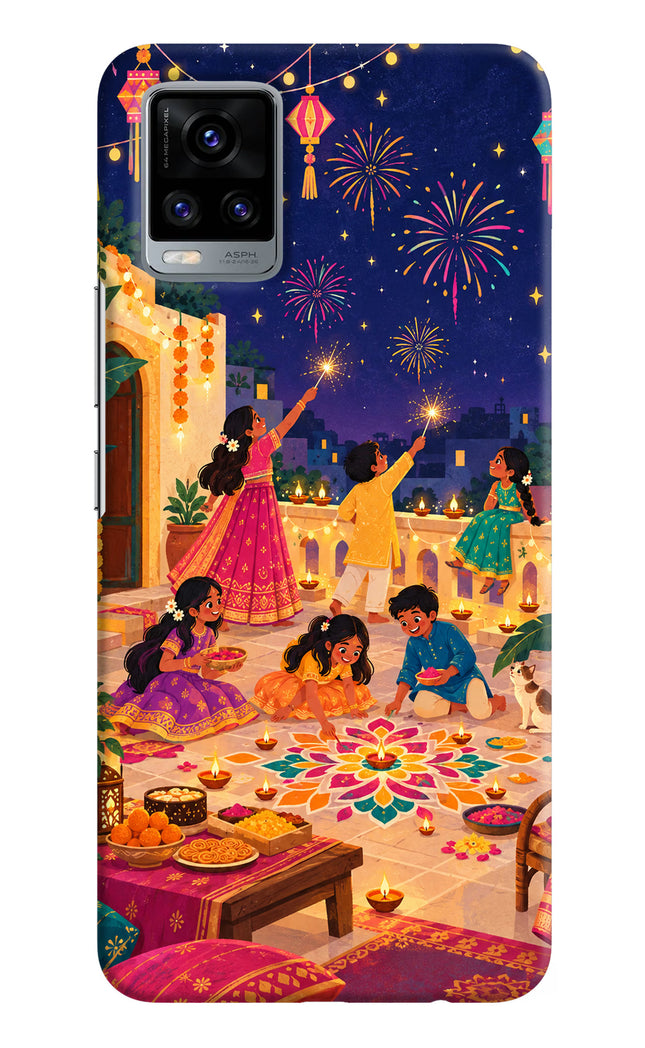 Diwali Night Vivo V20 Hard Case Back Cover by Casekaro