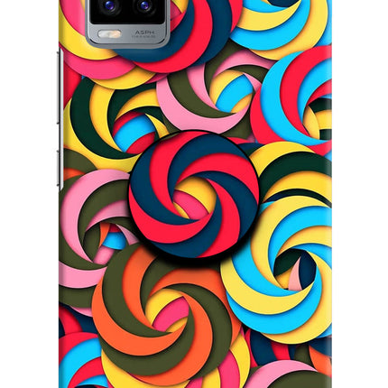 Spiral Pattern Vivo V20 Pop Case by Casekaro