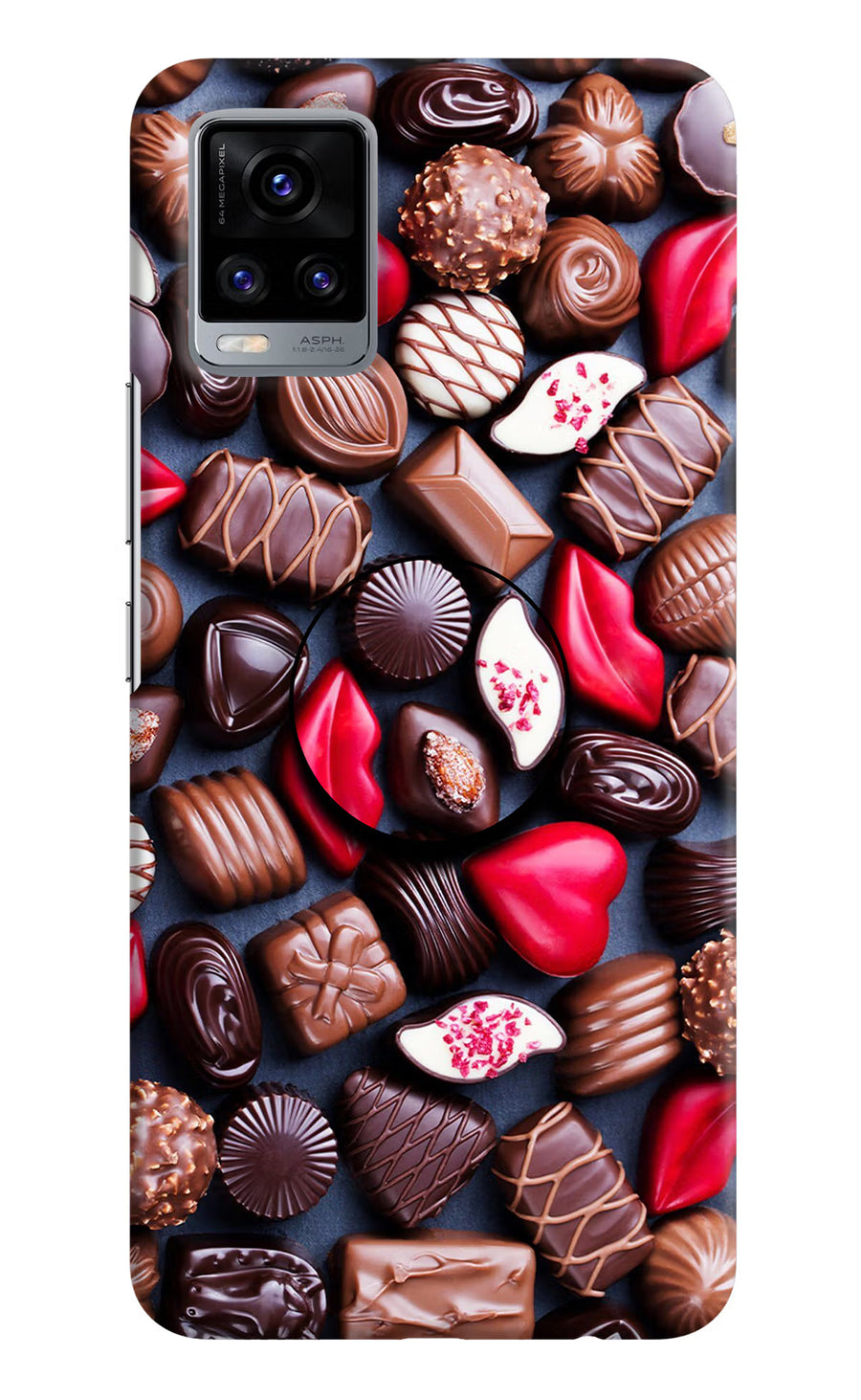 Chocolates Vivo V20 Pop Case, Hard case