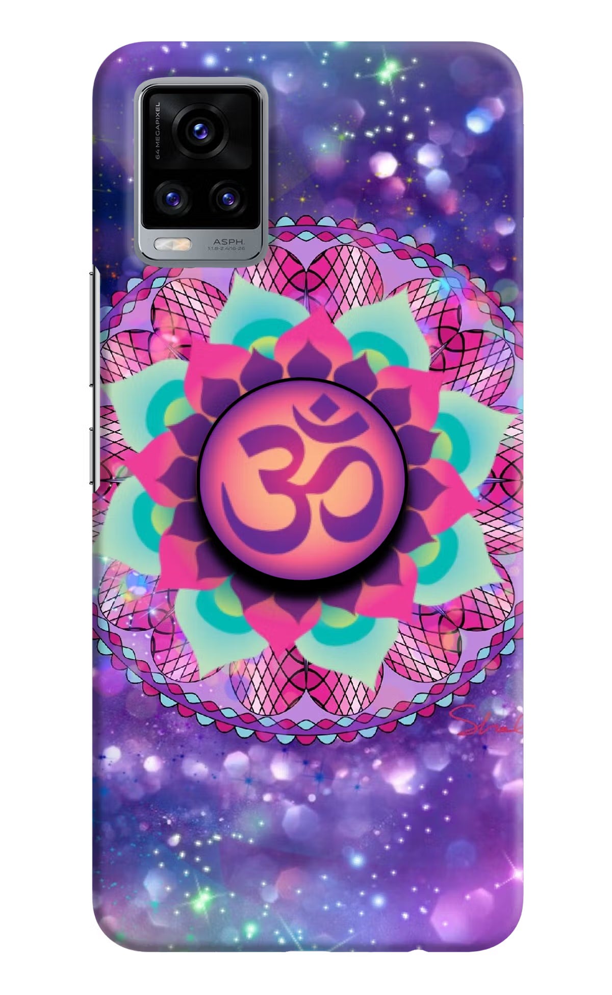 Om Purple Vivo V20 Pop Case by Casekaro