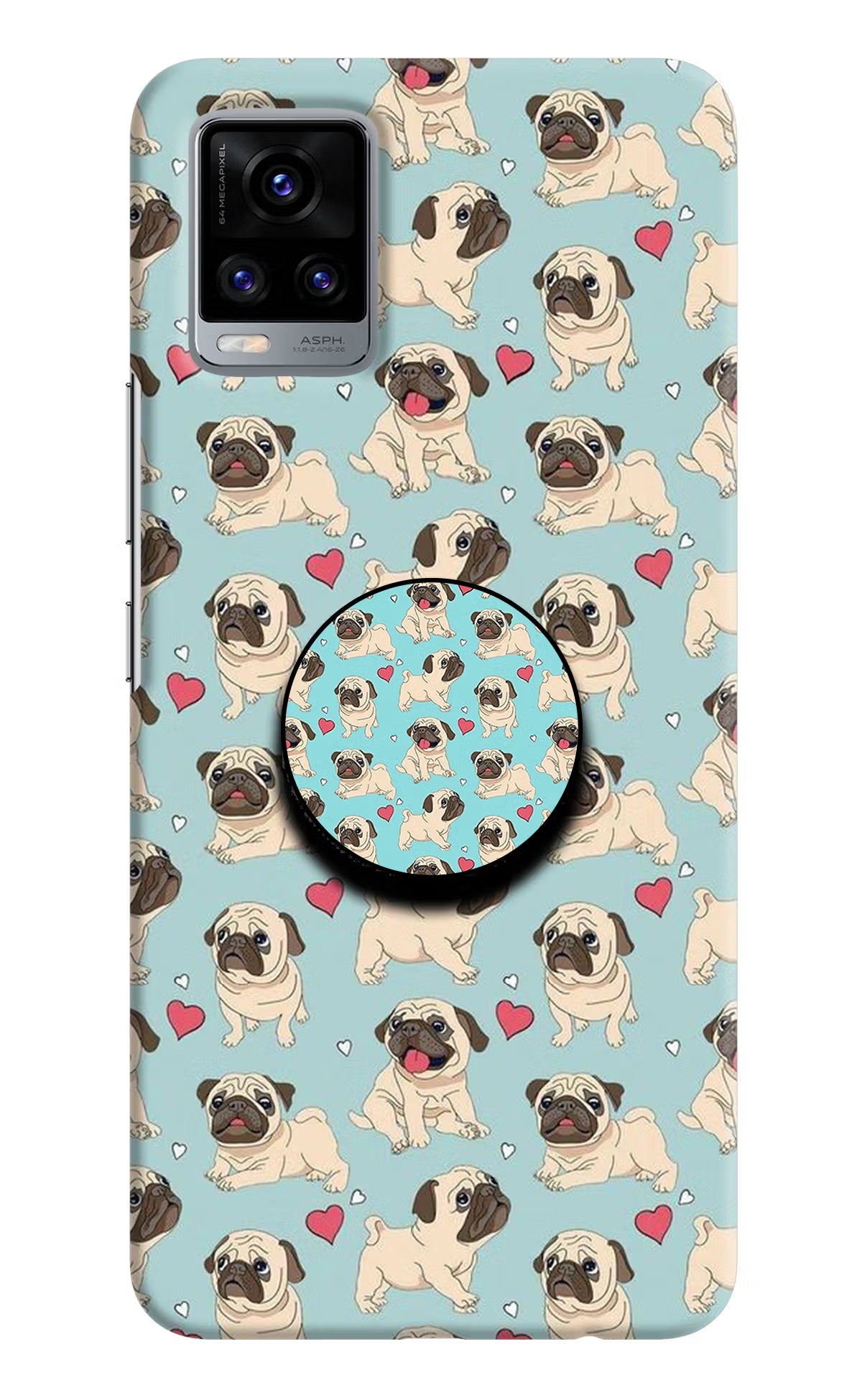 Pug Dog Vivo V20 Pop Case by Casekaro