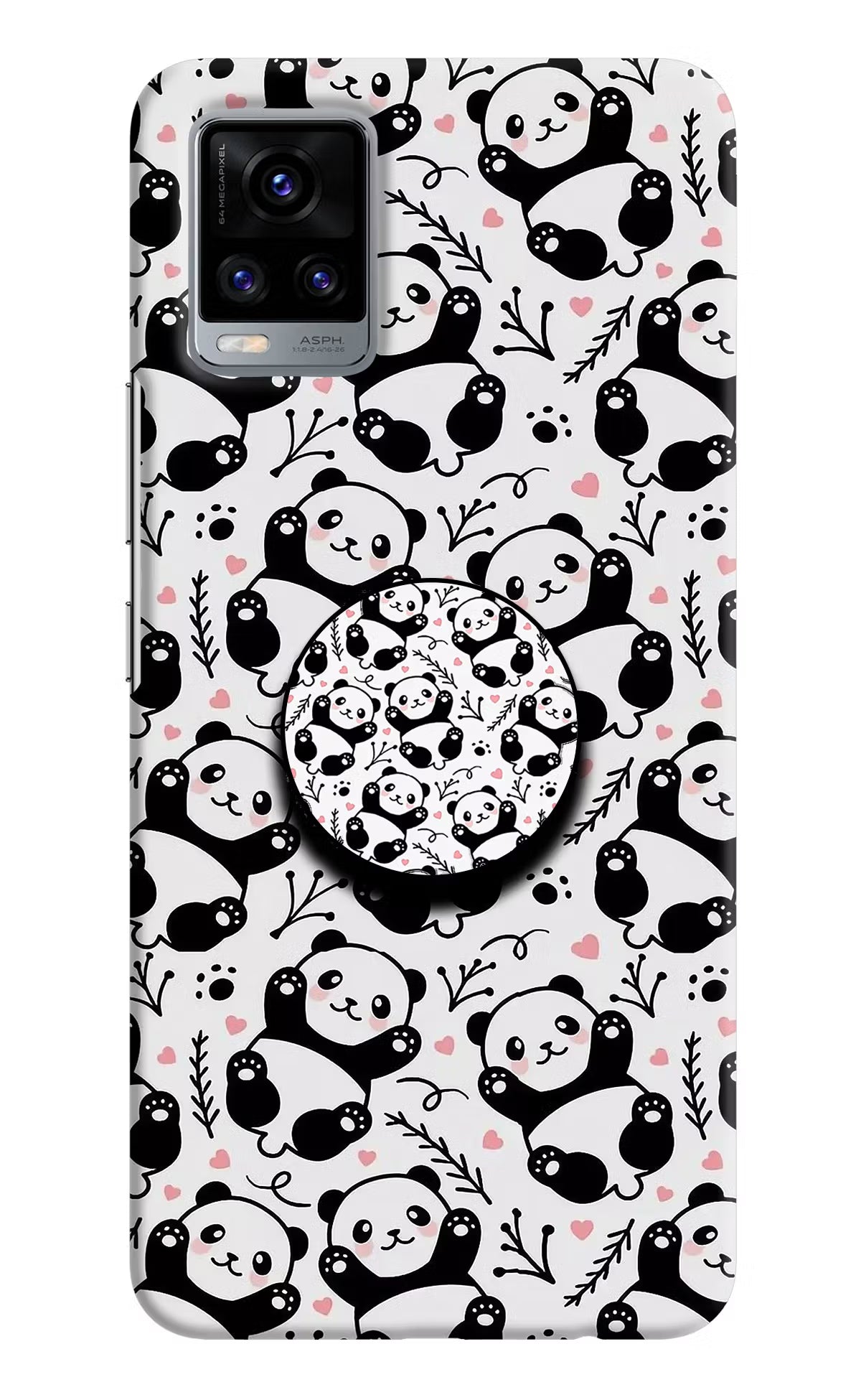 Cute Panda Vivo V20 Pop Case by Casekaro