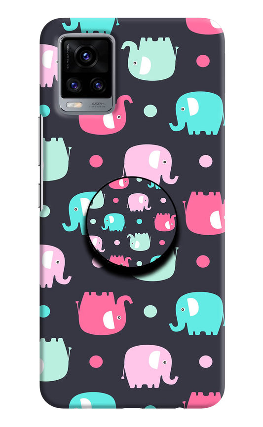 Baby Elephants Vivo V20 Pop Case by Casekaro