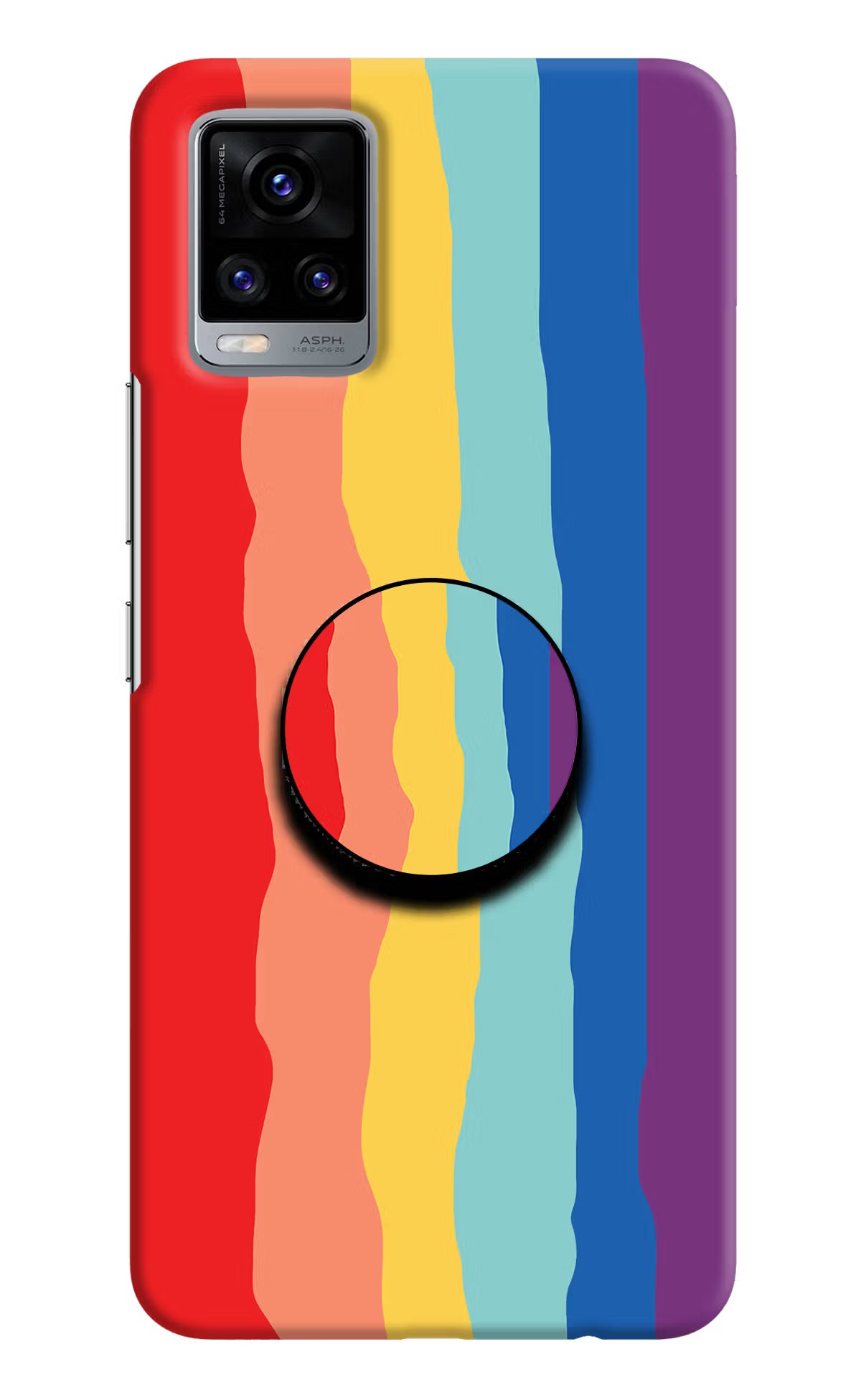 Rainbow Vivo V20 Pop Case by Casekaro