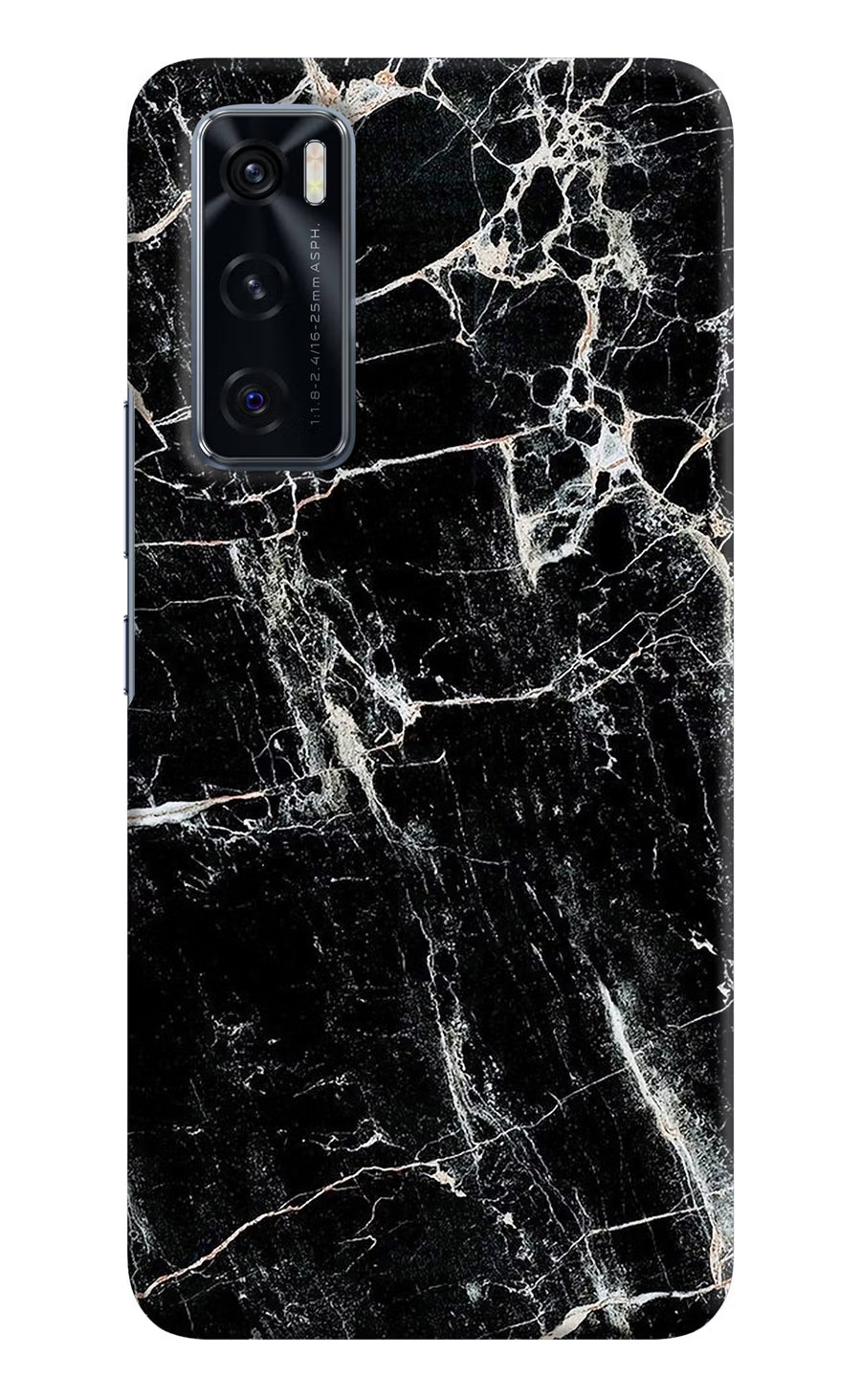 Black Marble Texture Vivo V20 SE Back Cover, Hard case