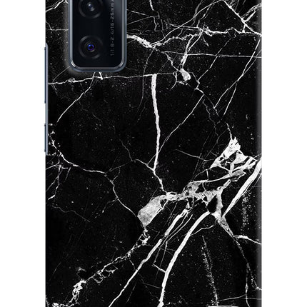 Black Marble Pattern Vivo V20 SE Hard Case Back Cover by Casekaro