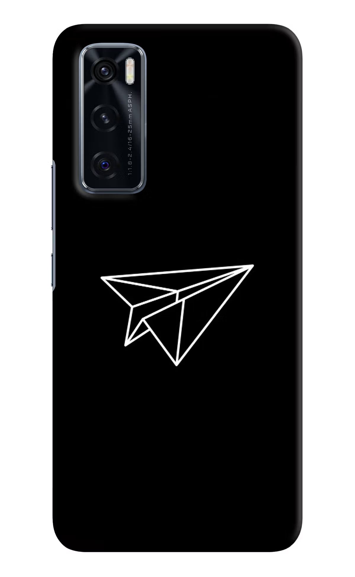 Paper Plane White Vivo V20 SE Hard Case Back Cover by Casekaro