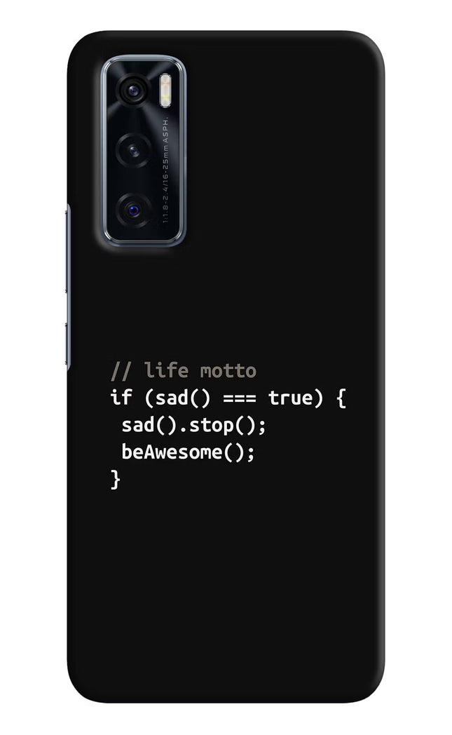 Life Motto Code Vivo V20 SE Hard Case Back Cover by Casekaro