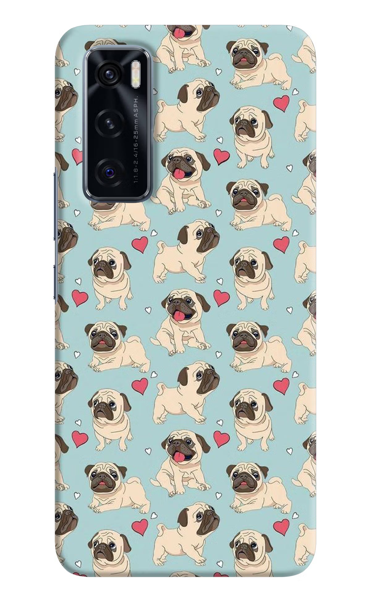 Pug Dog Vivo V20 SE Hard Case Back Cover by Casekaro