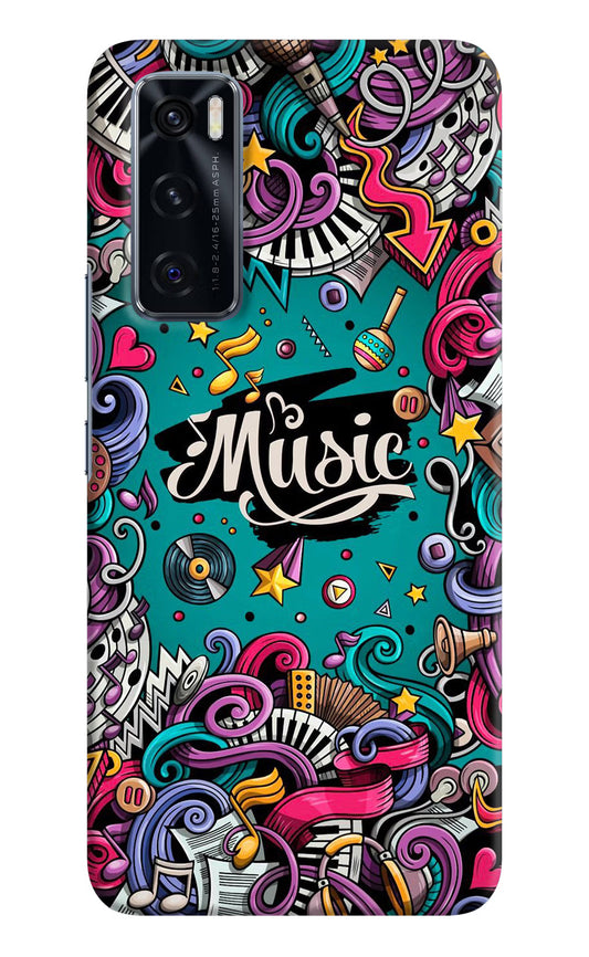 Music Graffiti Vivo V20 SE Hard Case Back Cover by Casekaro