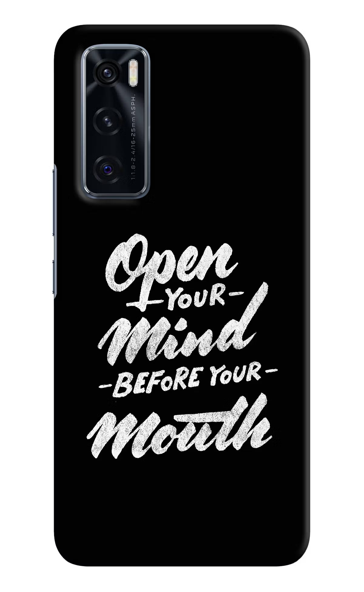 Open Your Mind Before Your Mouth Vivo V20 SE Hard Case Back Cover by Casekaro