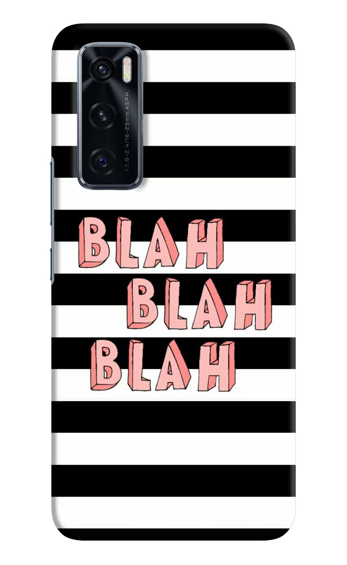 Blah Blah Blah Vivo V20 SE Hard Case Back Cover by Casekaro