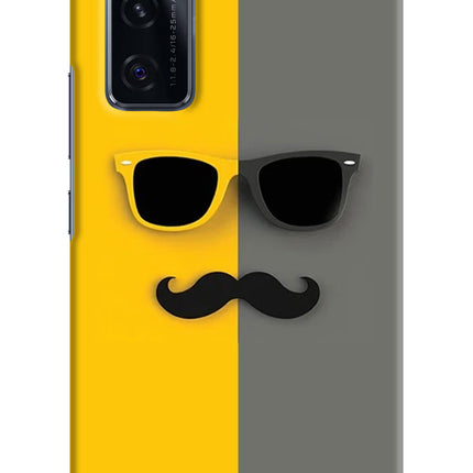 Sunglasses with Mustache Vivo V20 SE Hard Case Back Cover by Casekaro