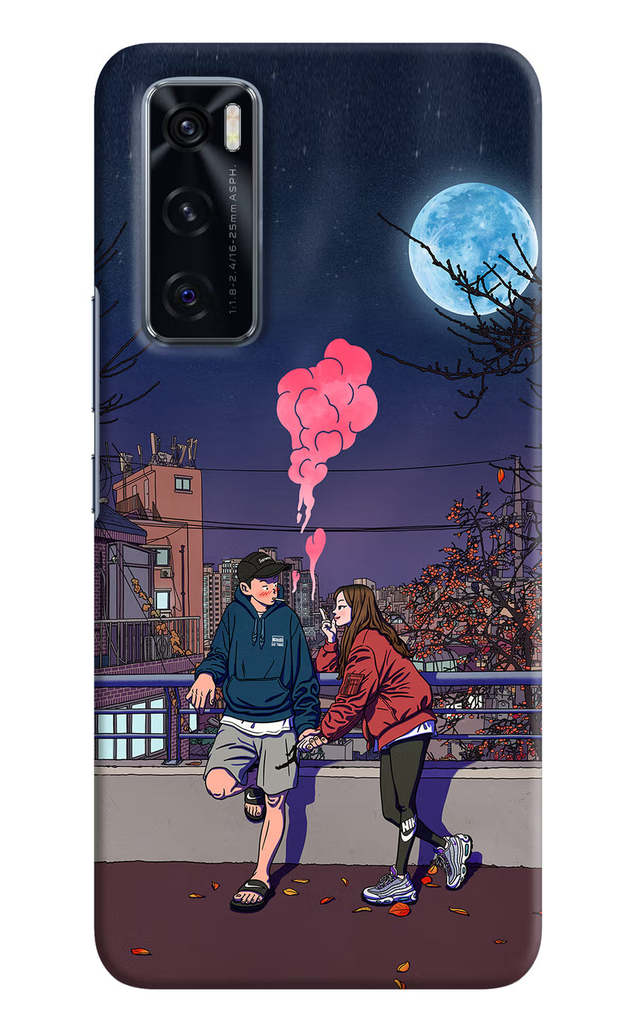 Chilling Couple Vivo V20 SE Back Cover, Hard case