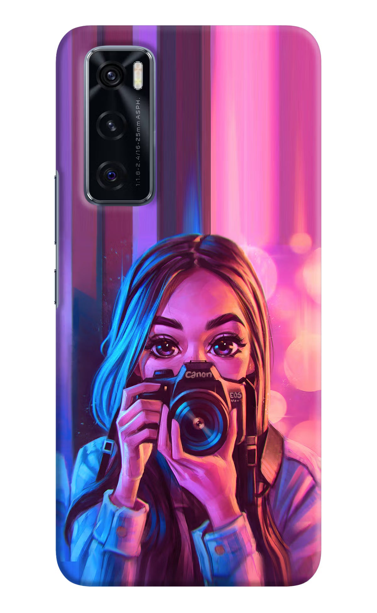 Girl Photographer Vivo V20 SE Hard Case Back Cover by Casekaro