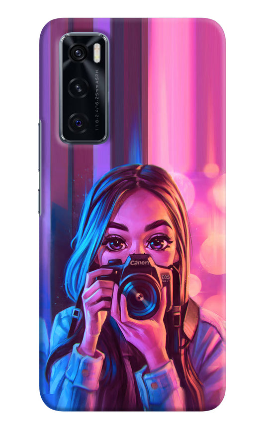 Girl Photographer Vivo V20 SE Hard Case Back Cover by Casekaro
