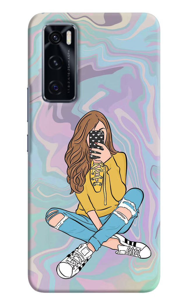 Selfie Girl Vivo V20 SE Hard Case Back Cover by Casekaro