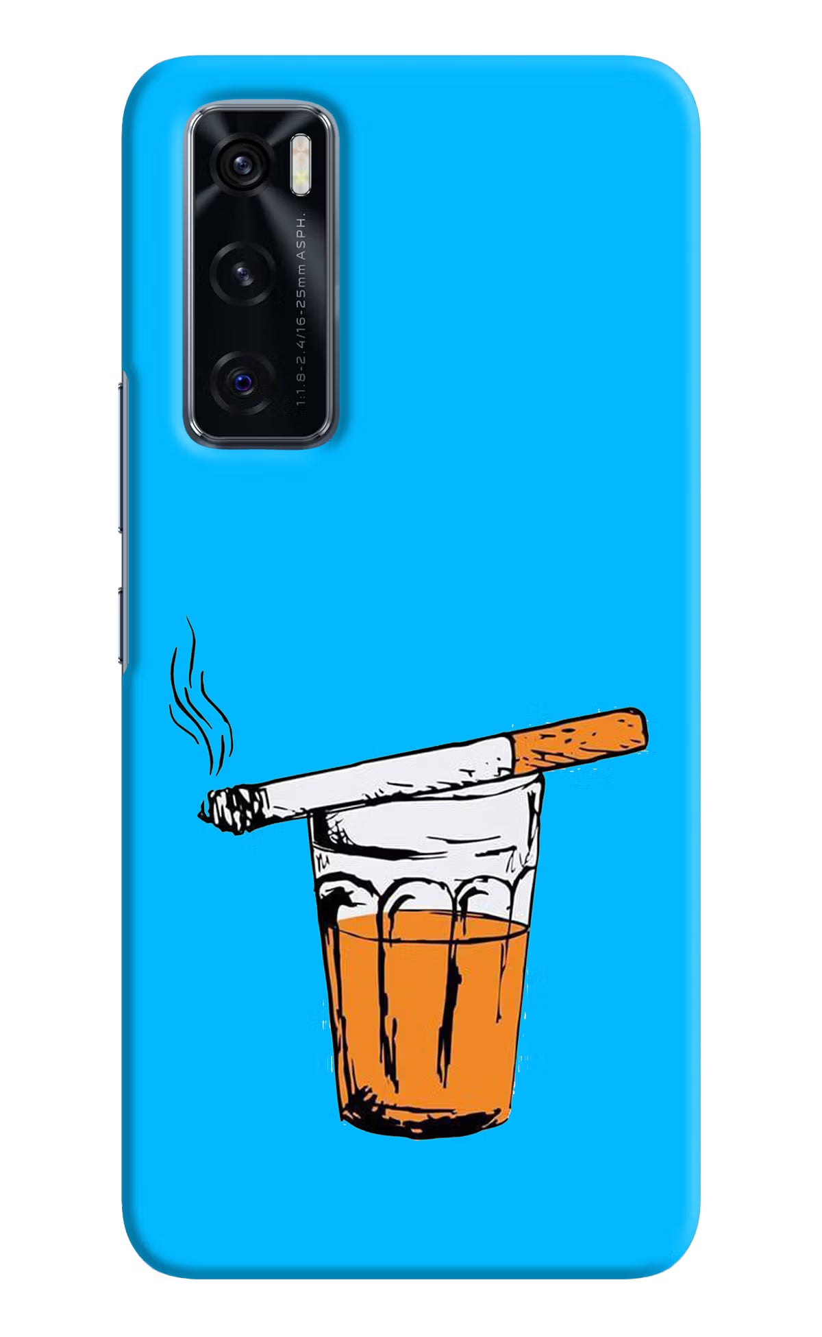 Chai Sutta Vivo V20 SE Hard Case Back Cover by Casekaro