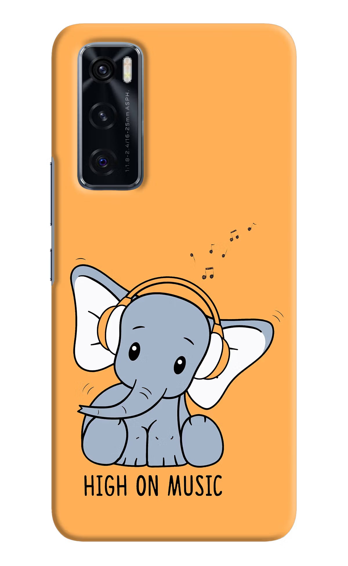 High On Music Vivo V20 SE Hard Case Back Cover by Casekaro