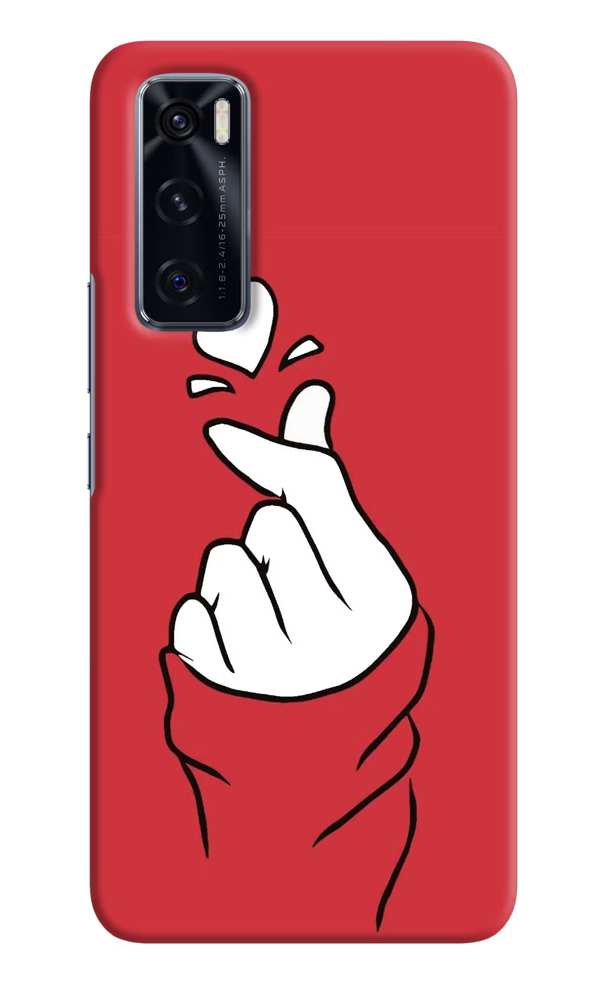Korean Love Sign Vivo V20 SE Hard Case Back Cover by Casekaro