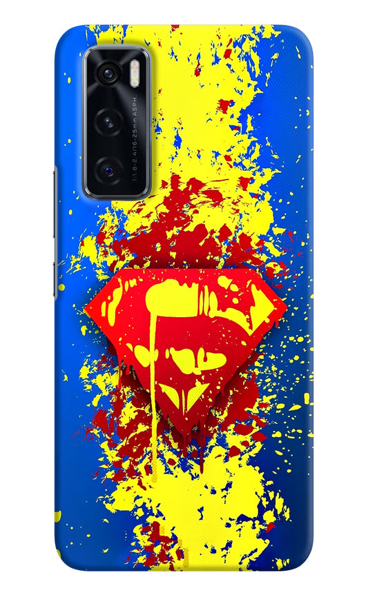 Superman logo Vivo V20 SE Hard Case Back Cover by Casekaro