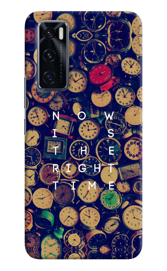 Now is the Right Time Quote Vivo V20 SE Hard Case Back Cover by Casekaro