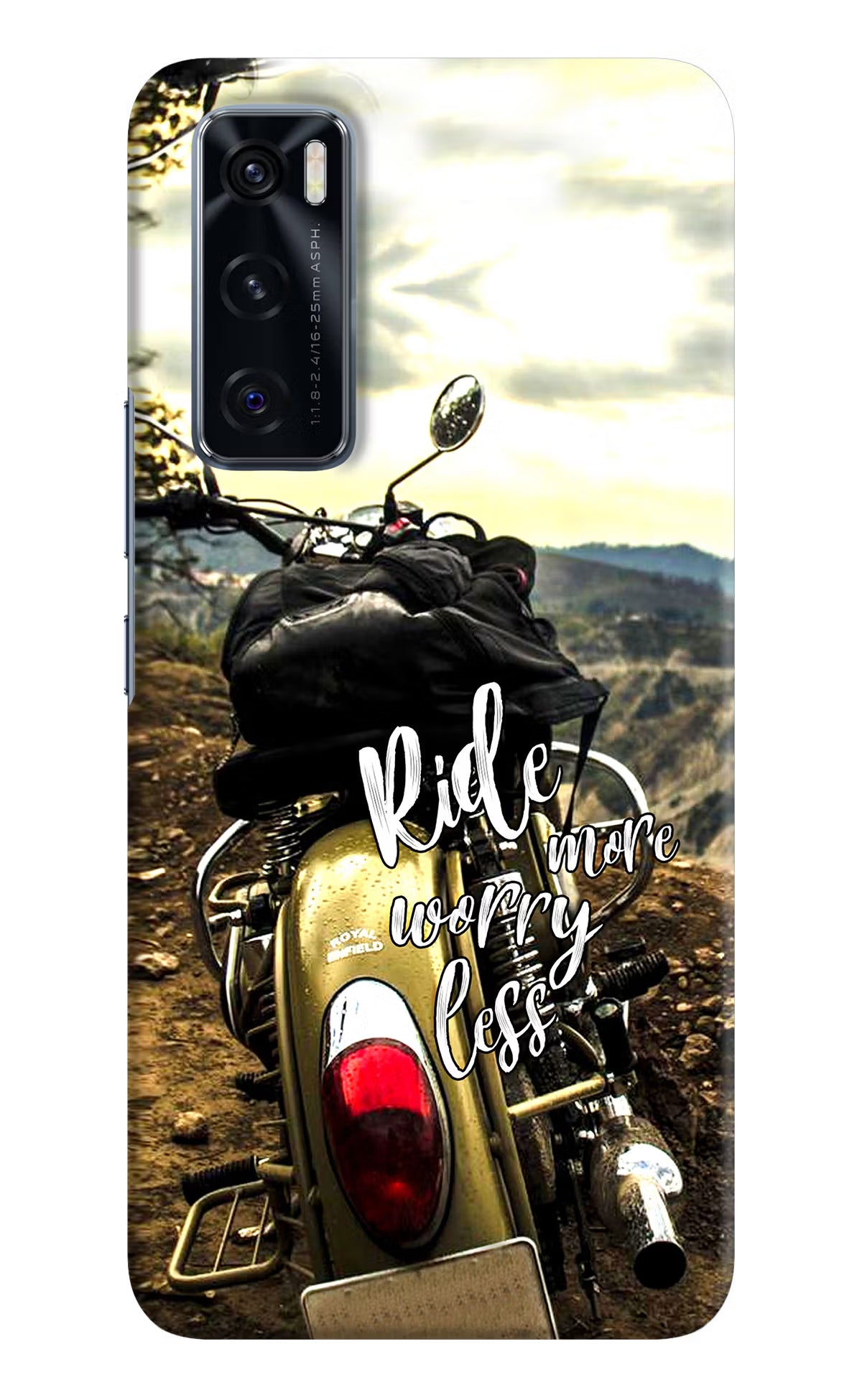 Ride More Worry Less Vivo V20 SE Hard Case Back Cover by Casekaro