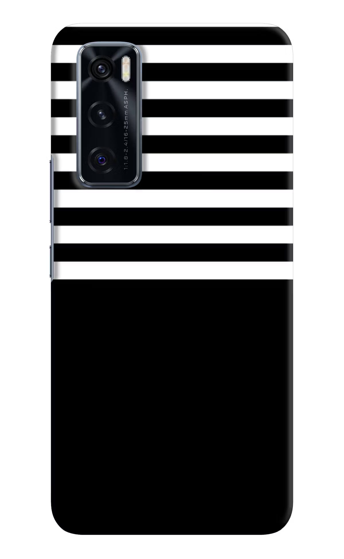 Black and White Print Vivo V20 SE Hard Case Back Cover by Casekaro
