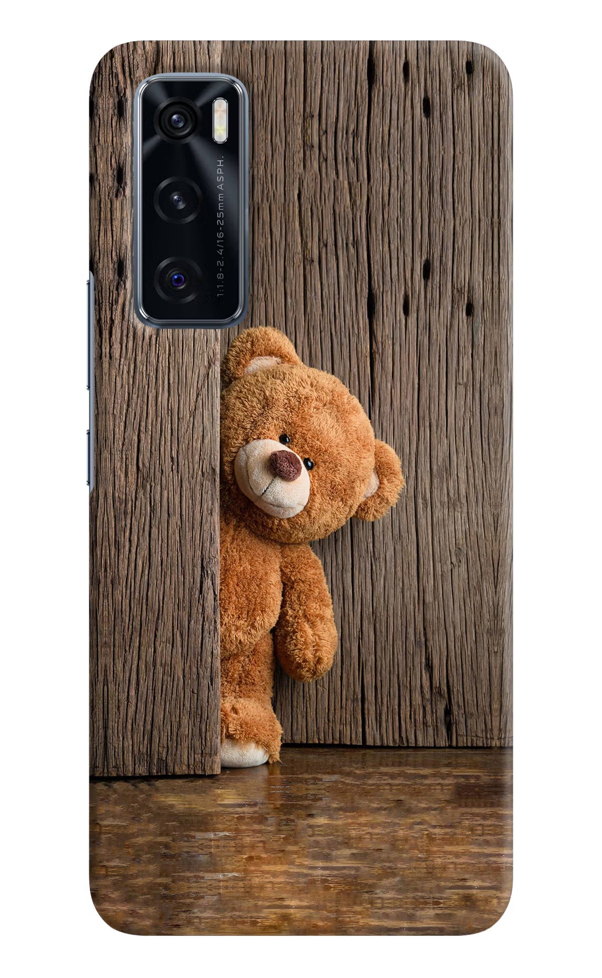 Teddy Wooden Vivo V20 SE Hard Case Back Cover by Casekaro