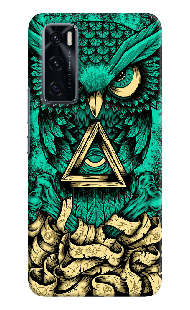 Green Owl Vivo V20 SE Hard Case Back Cover by Casekaro