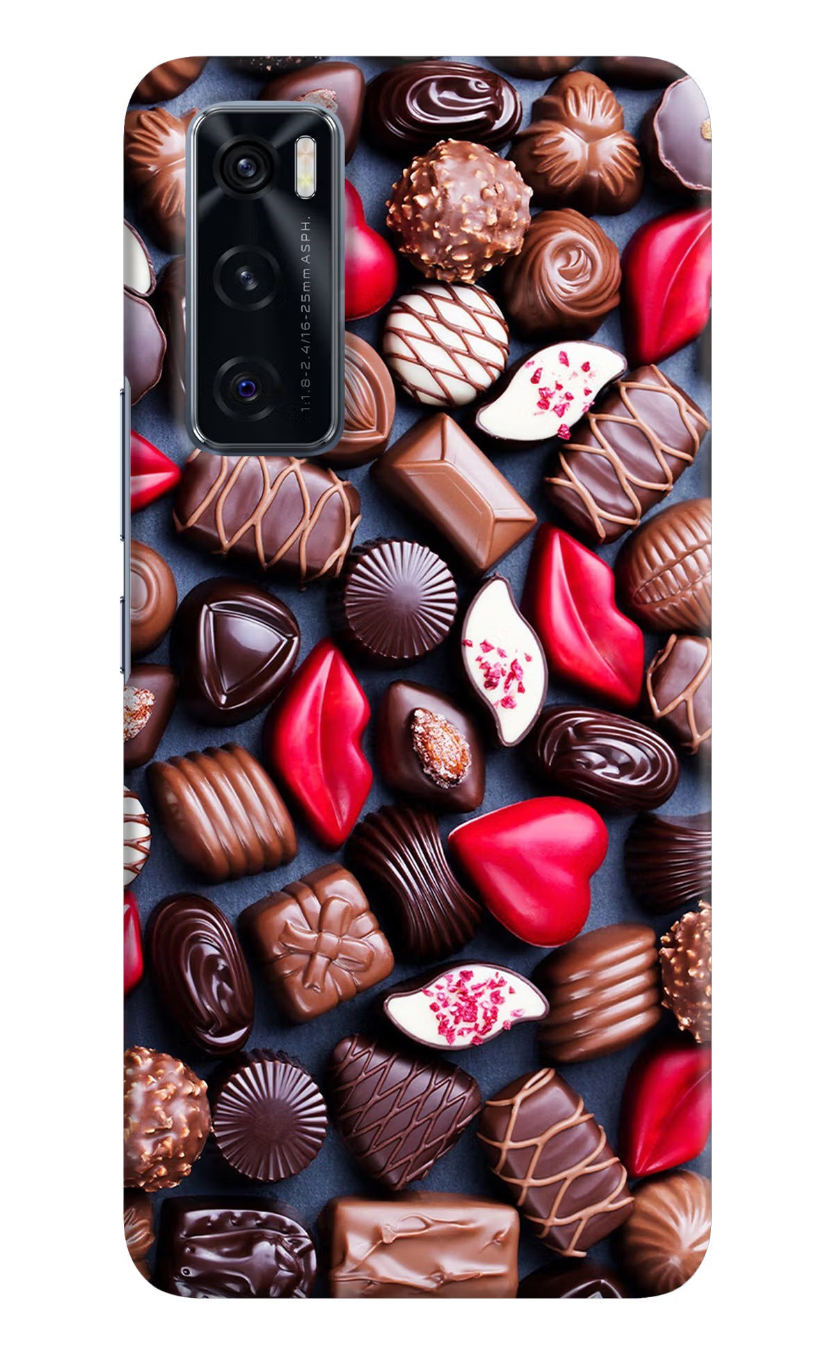 Chocolates Vivo V20 SE Hard Case Back Cover by Casekaro