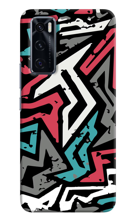Geometric Graffiti Vivo V20 SE Hard Case Back Cover by Casekaro