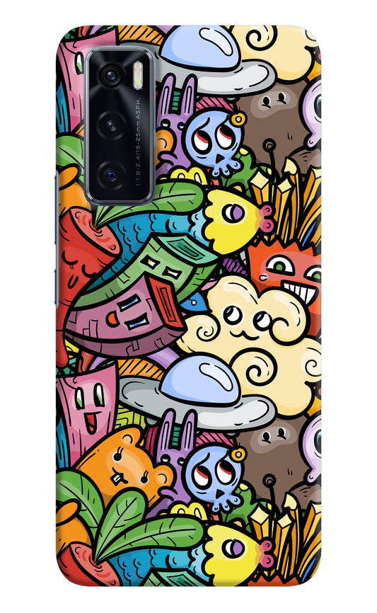 Veggie Doodle Vivo V20 SE Hard Case Back Cover by Casekaro