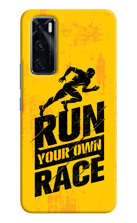 Run Your Own Race Vivo V20 SE Hard Case Back Cover by Casekaro