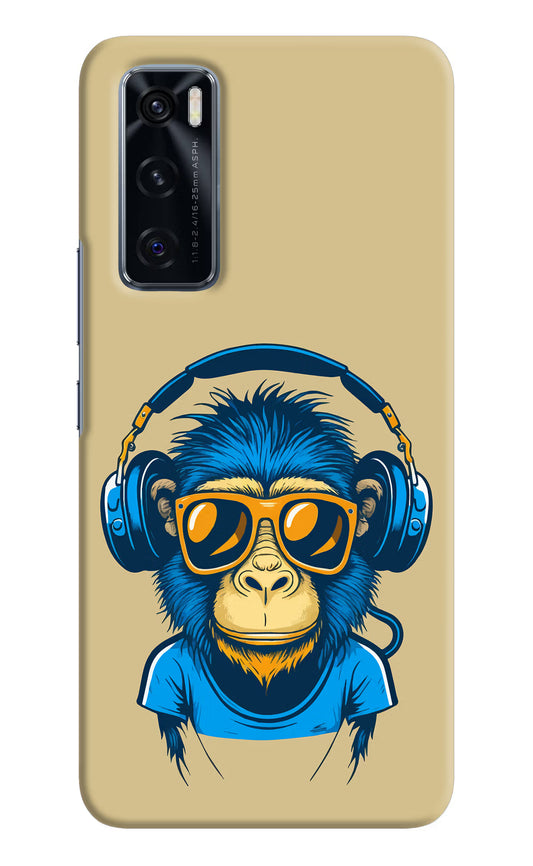 Monkey Headphone Vivo V20 SE Hard Case Back Cover by Casekaro