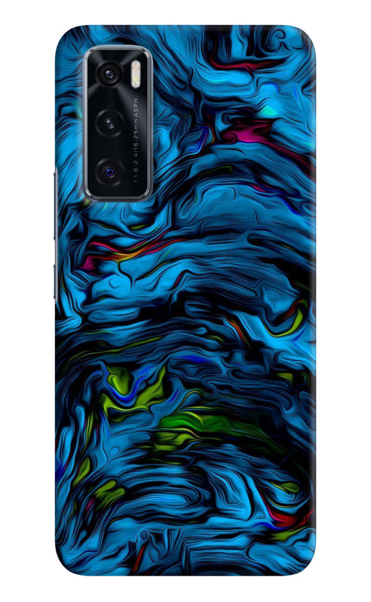 Dark Blue Abstract Vivo V20 SE Hard Case Back Cover by Casekaro