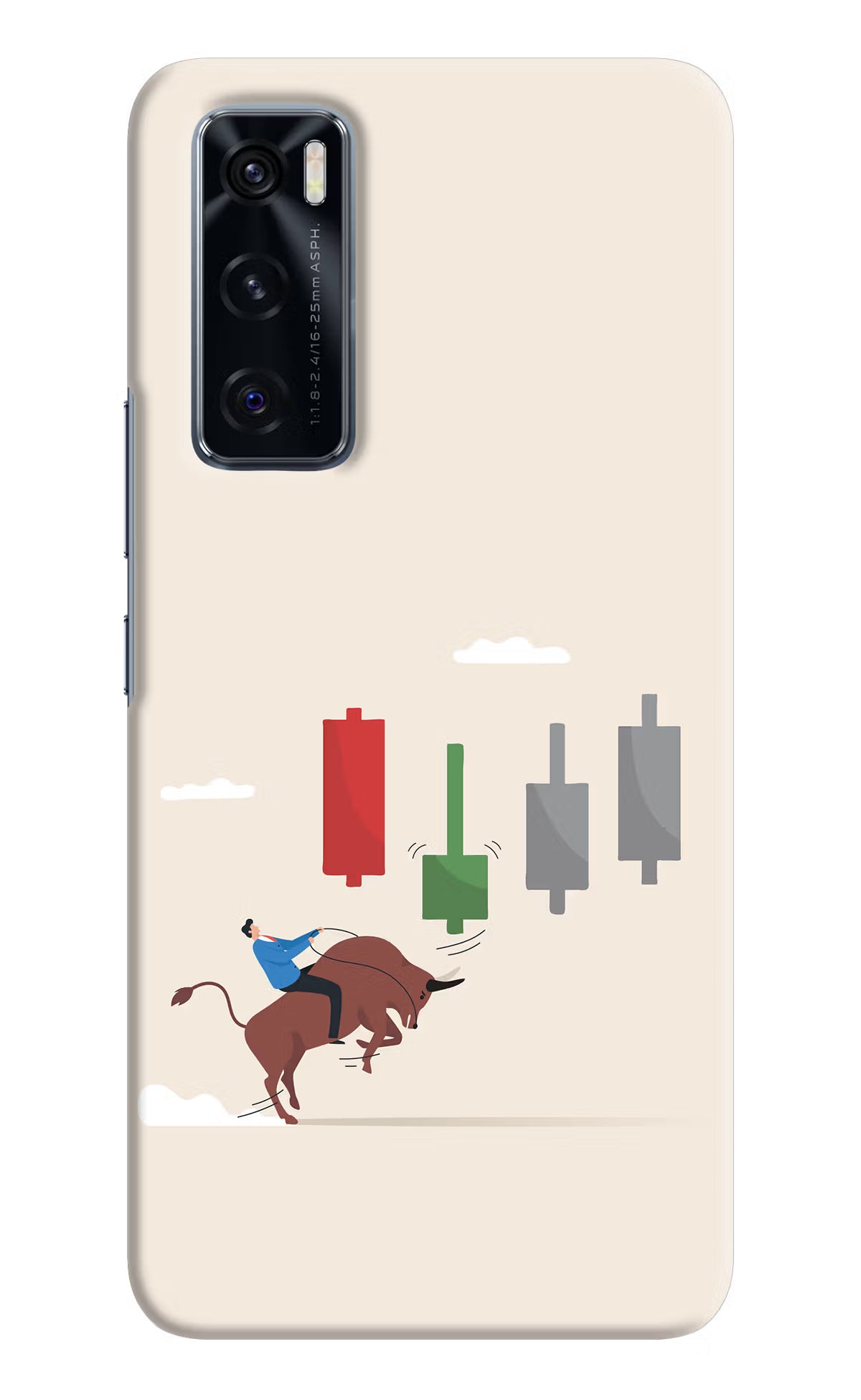 Bull Trading Momentum Vivo V20 SE Hard Case Back Cover by Casekaro