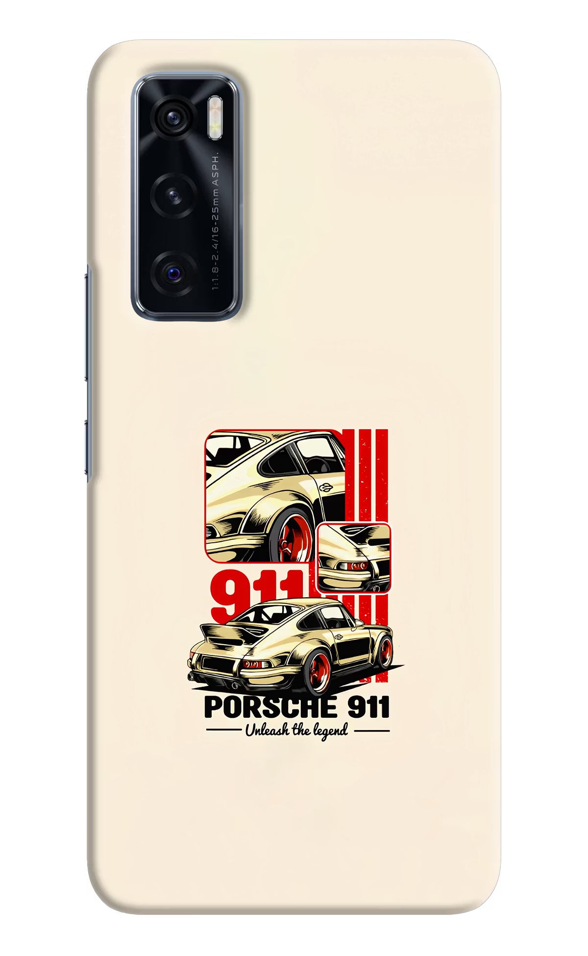Classic Porsche 911 Vivo V20 SE Hard Case Back Cover by Casekaro