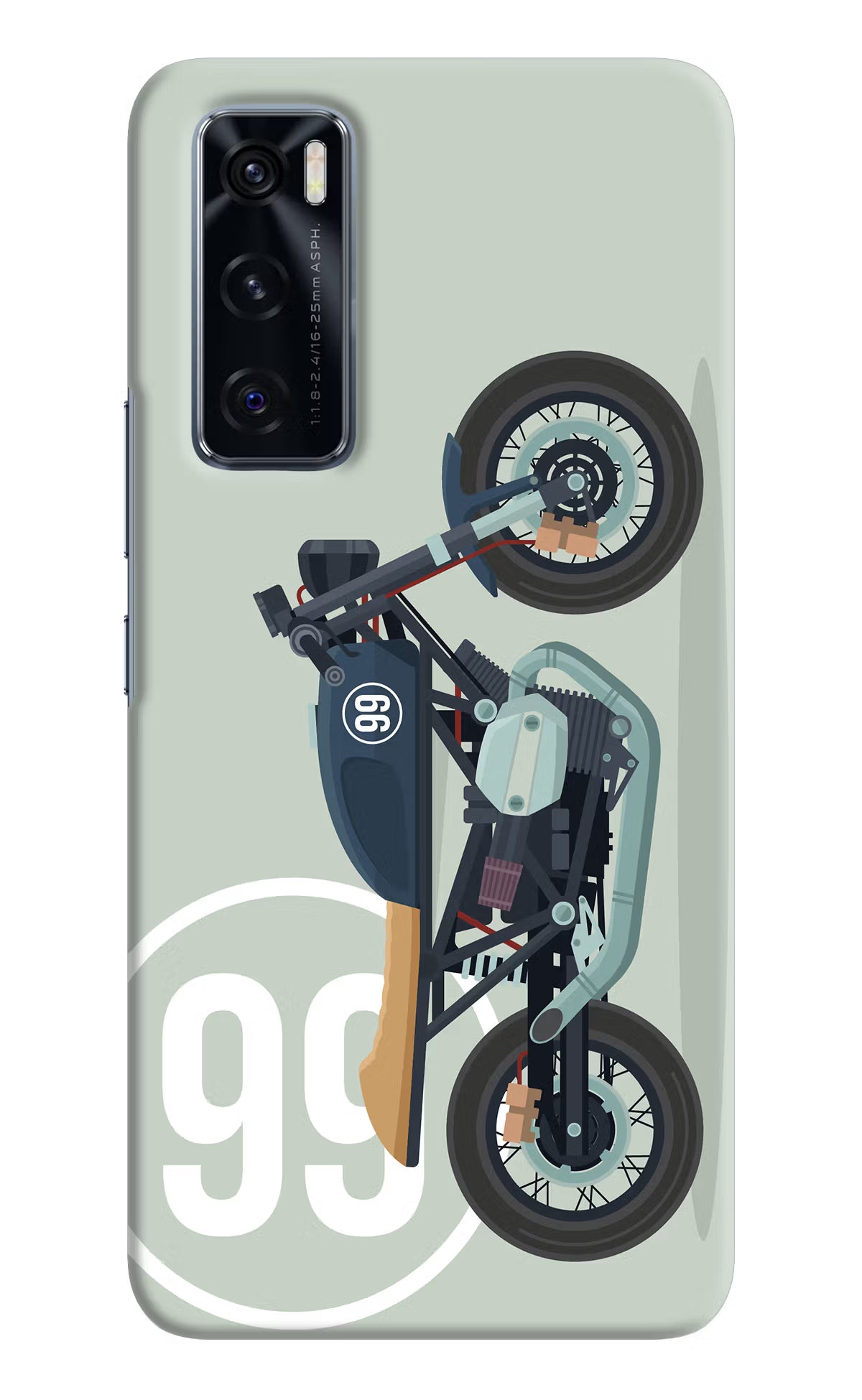 Classic Cafe Racer 99 Vivo V20 SE Hard Case Back Cover by Casekaro