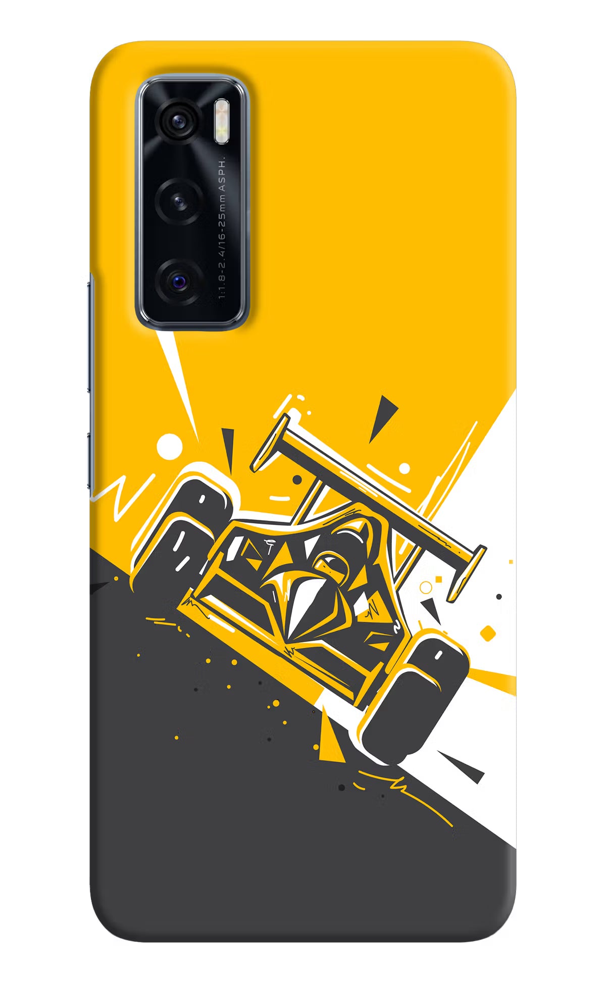 Track King Vivo V20 SE Hard Case Back Cover by Casekaro
