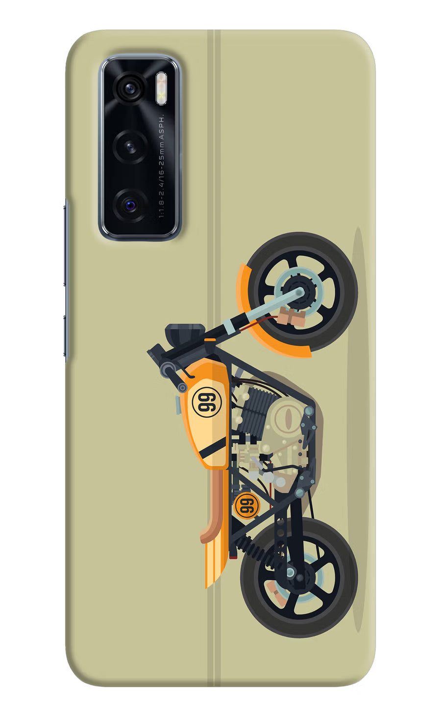 Vertical Speedster Vivo V20 SE Back Cover, Hard case