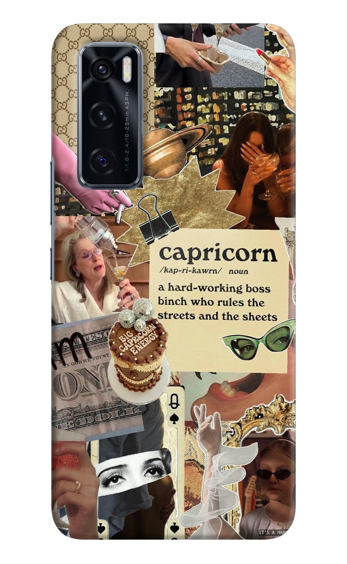 Capricorn Zodiac Vivo V20 SE Hard Case Back Cover by Casekaro