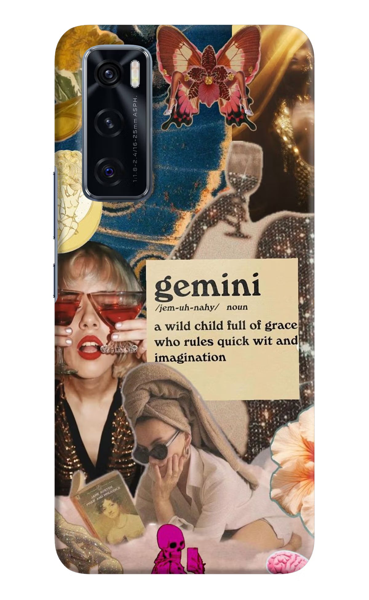 Gemini Zodiac Vivo V20 SE Hard Case Back Cover by Casekaro