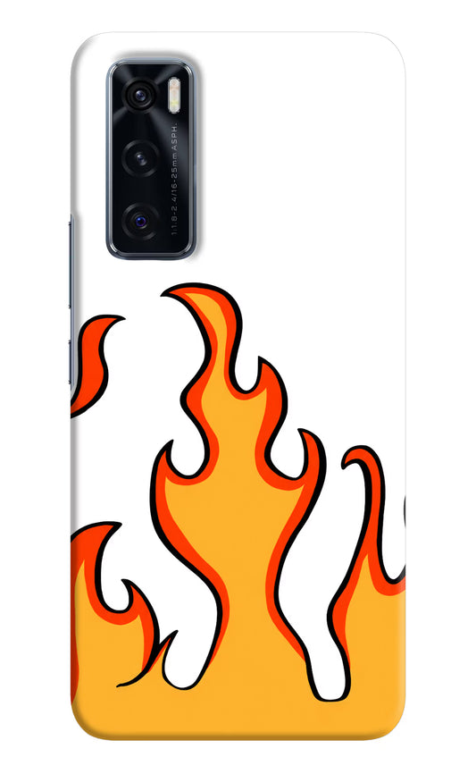Fired Up – White Vivo V20 SE Hard Case Back Cover by Casekaro