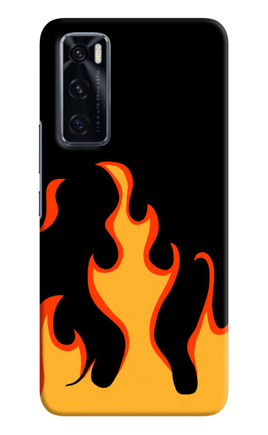 Fired Up – Black Vivo V20 SE Hard Case Back Cover by Casekaro
